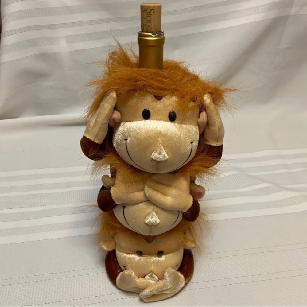 Wine Carry / Gift Bag - “Hear No Evil, See No Evil, Speak No Evil “ NWOT